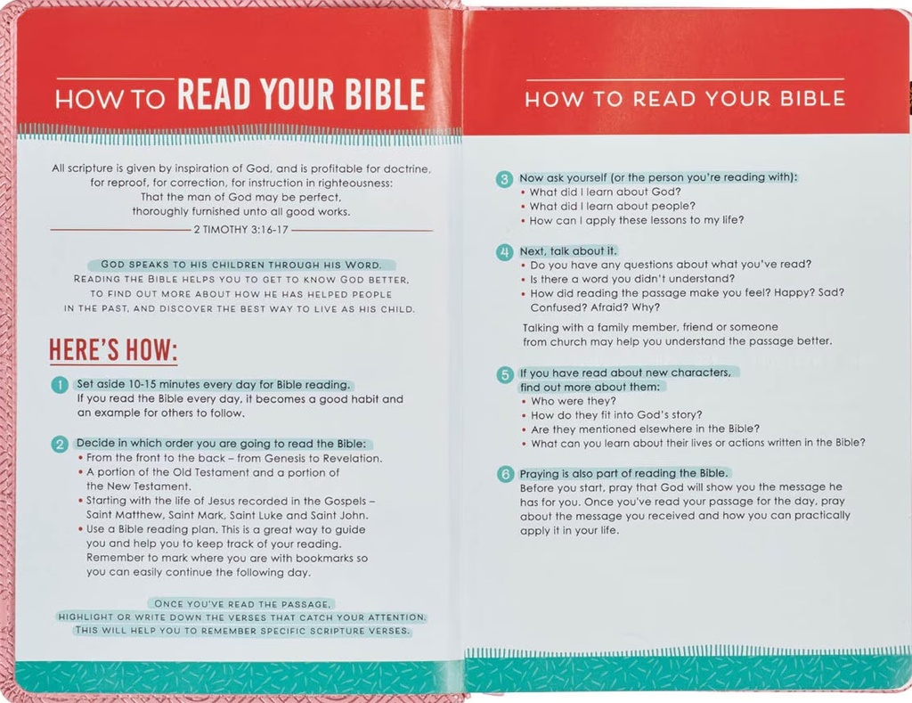 KJV Kids Bible Pink Index