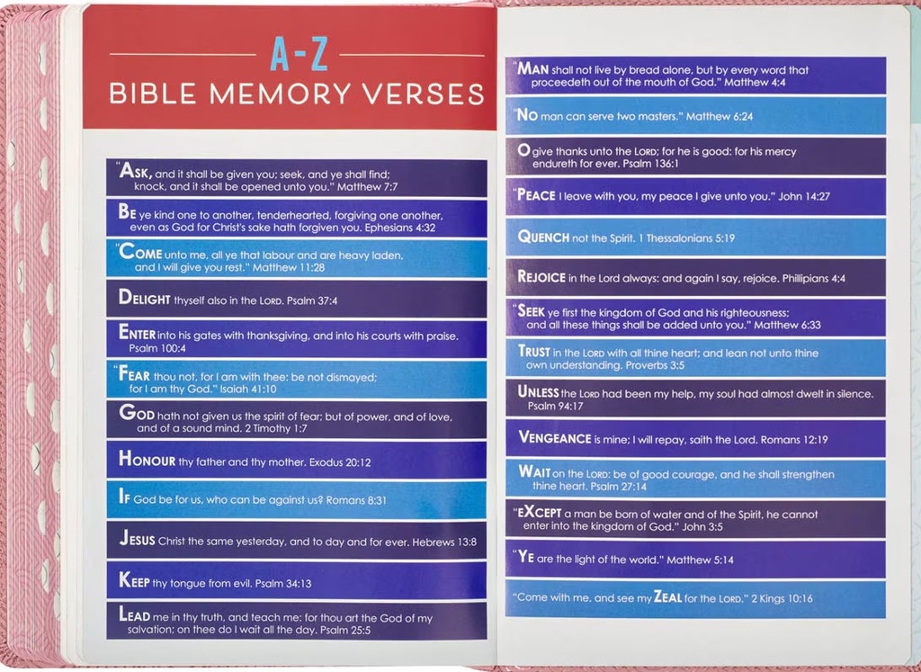 KJV Kids Bible Pink Index