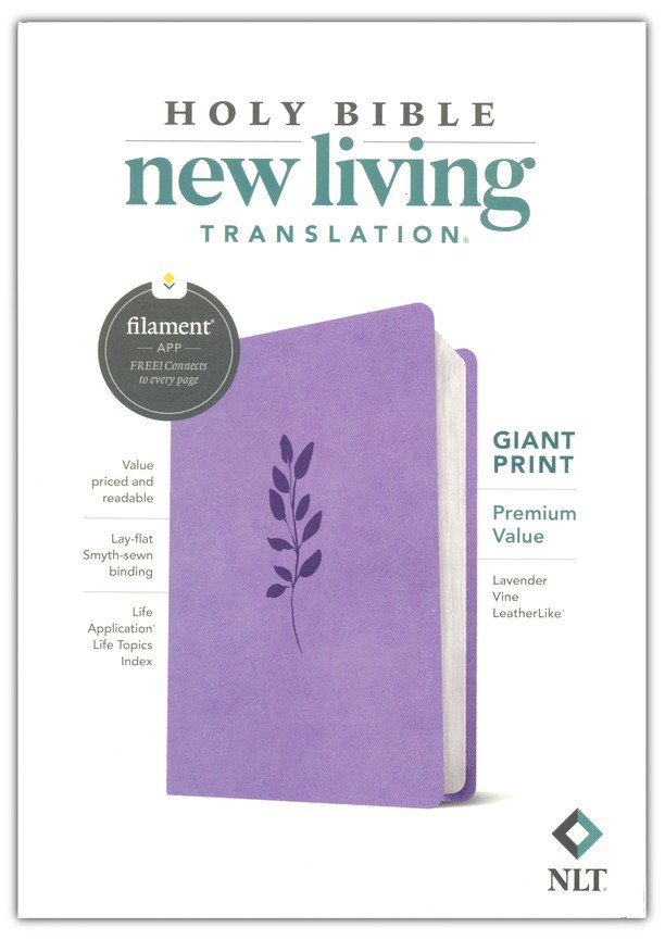 NLT Bible Giant Print Premium Value Filament Lavender