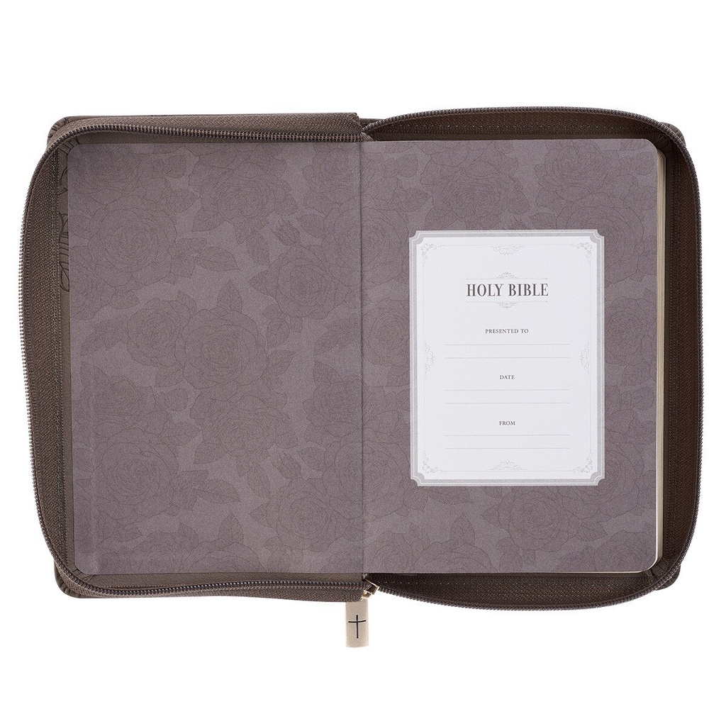 KJV Large Print Compact Tan Debossed