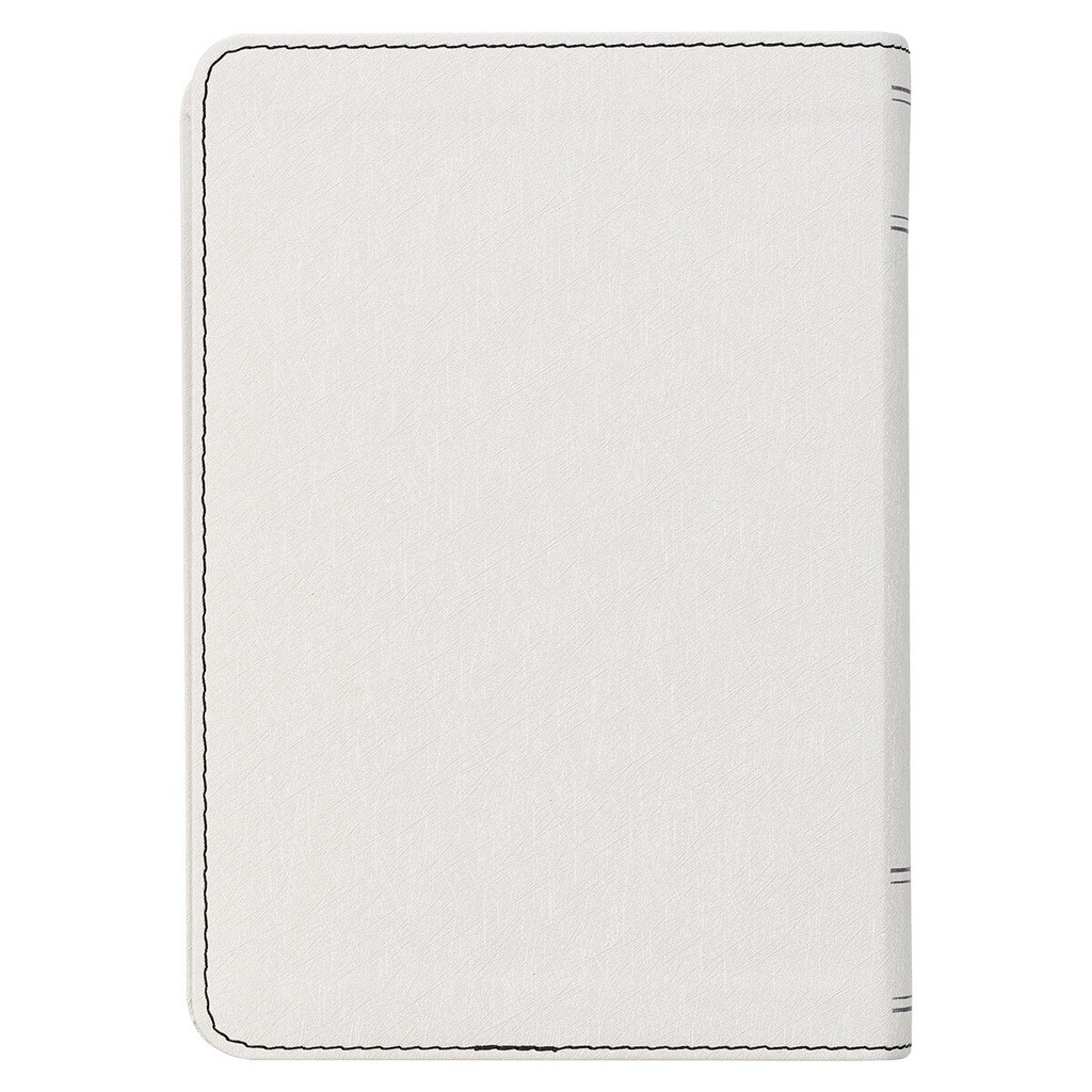 KJV Large Print Compact White Silver Foil Debossed