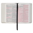 KJV Large Print Compact White Silver Foil Debossed