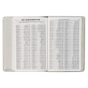 KJV Large Print Compact White Silver Foil Debossed