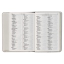 KJV Large Print Compact White Silver Foil Debossed