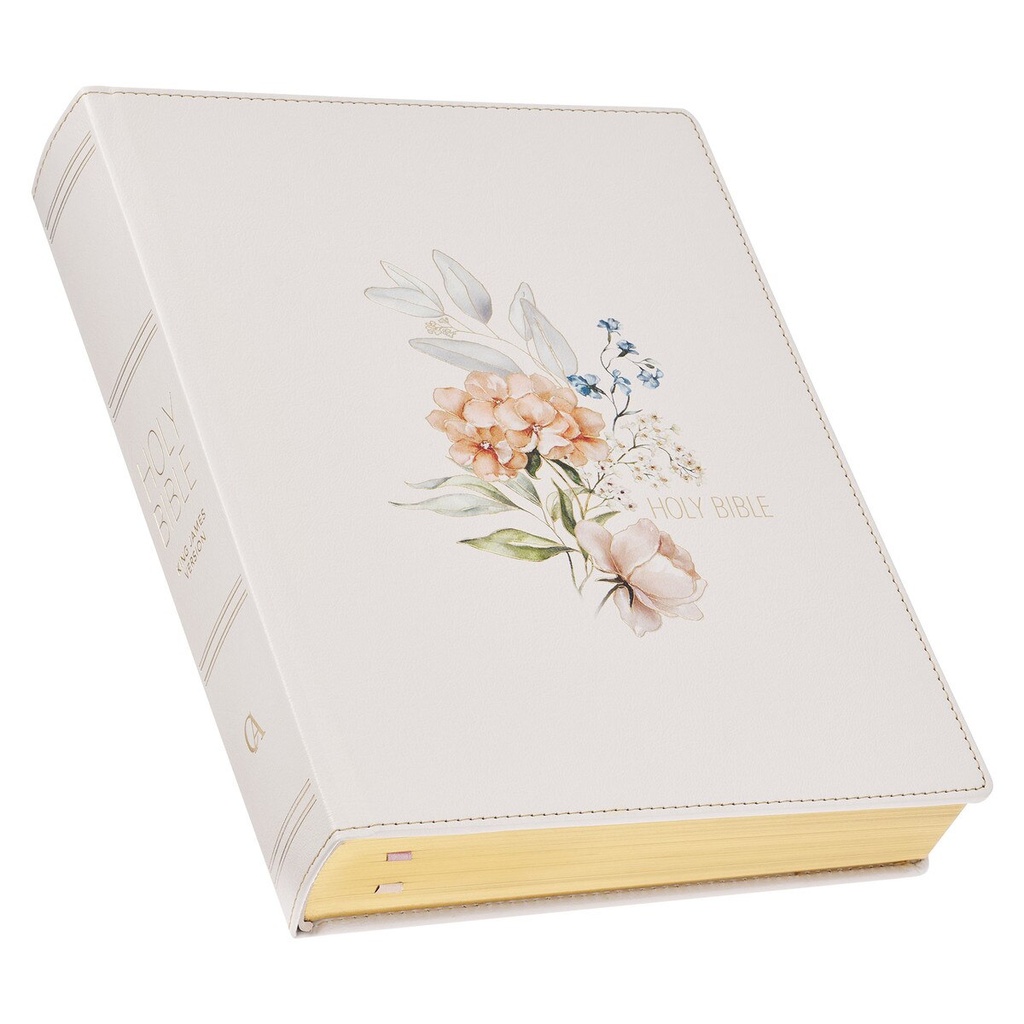 KJV Large Print Note-taking White Print Hardcover
