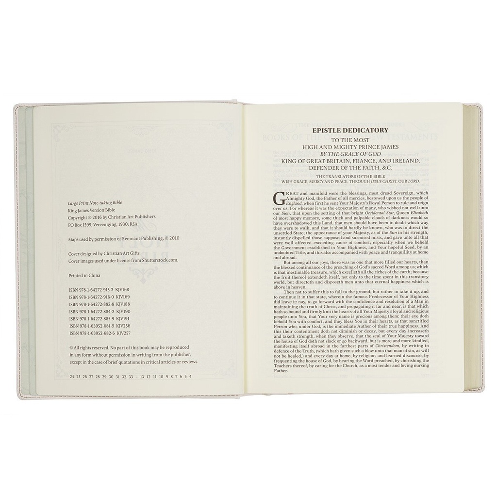 KJV Large Print Note-taking White Print Hardcover