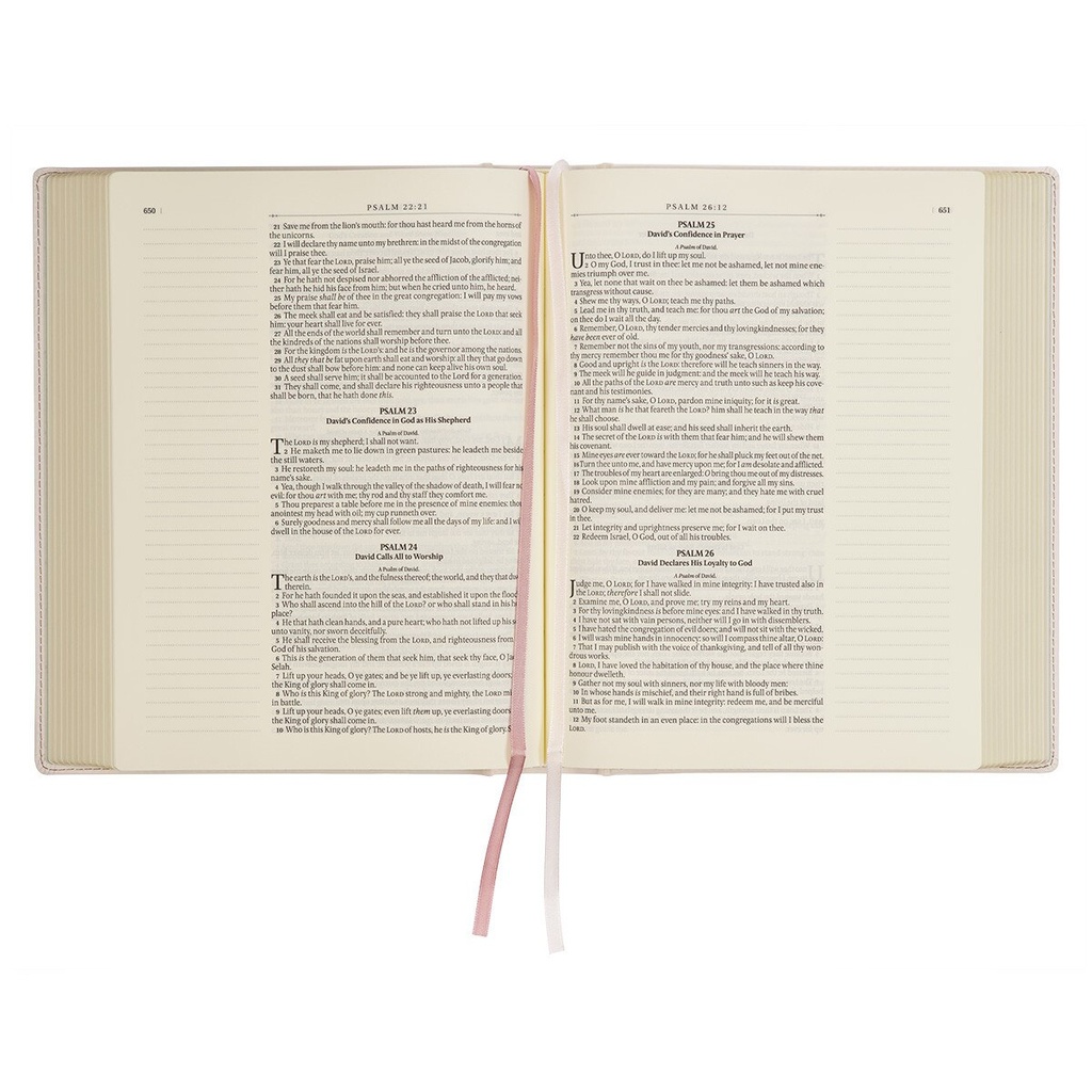 KJV Large Print Note-taking White Print Hardcover