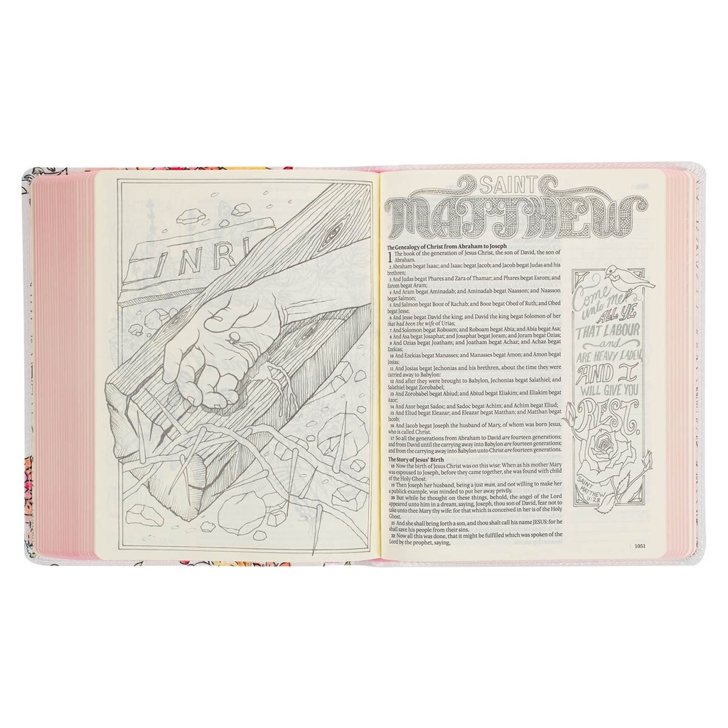 KJV My Creative Bible Floral Faux Leather