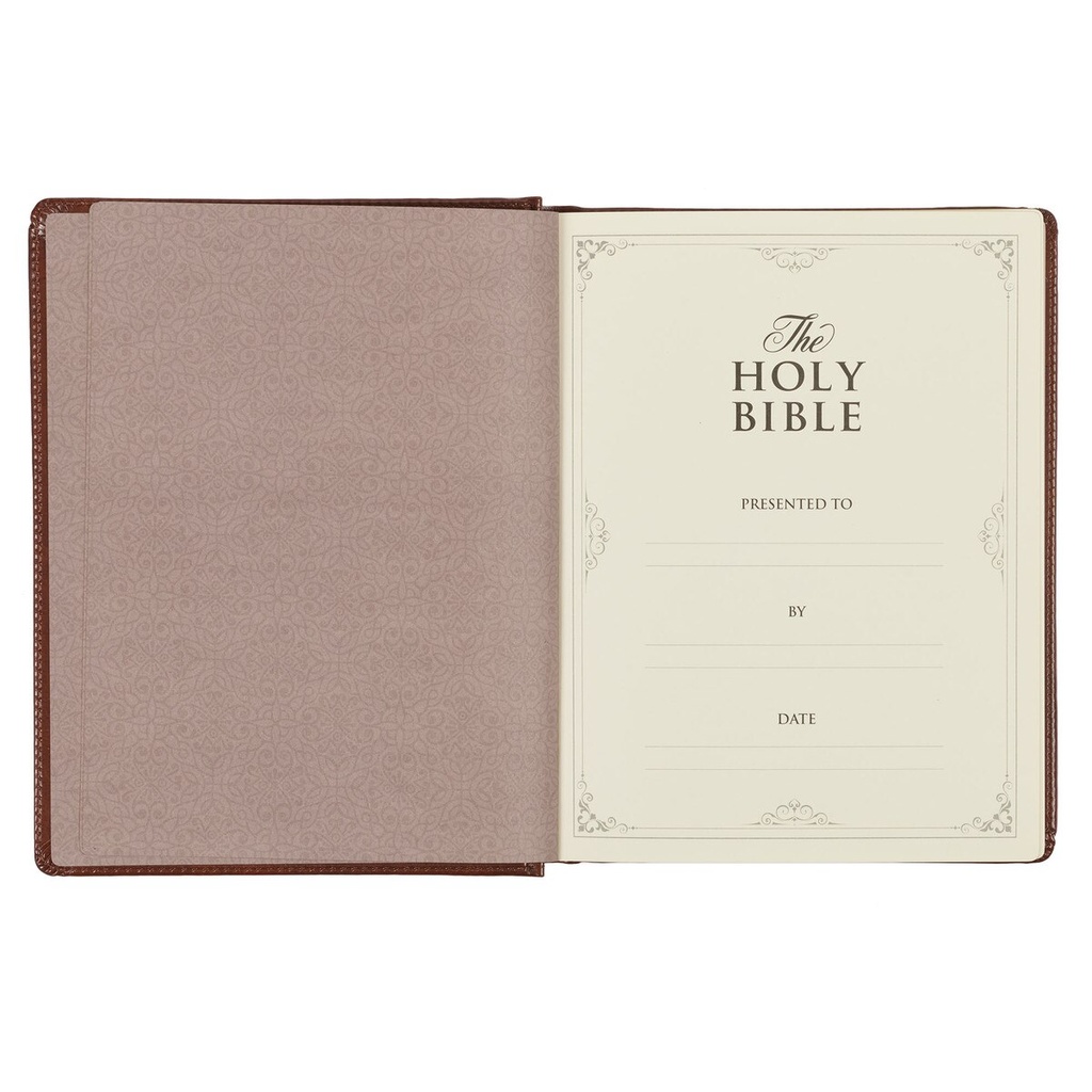 KJV Note-taking Bible Saddle Tan Faux Leather