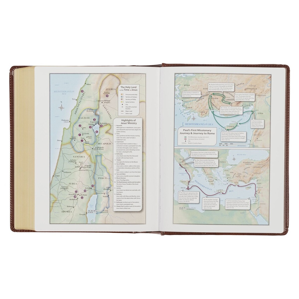 KJV Note-taking Bible Saddle Tan Faux Leather