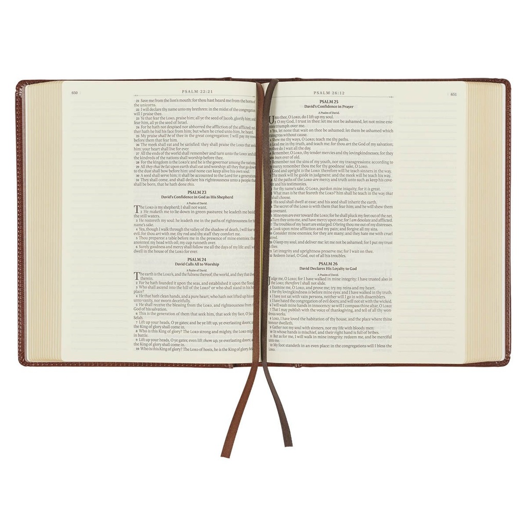 KJV Note-taking Bible Saddle Tan Faux Leather