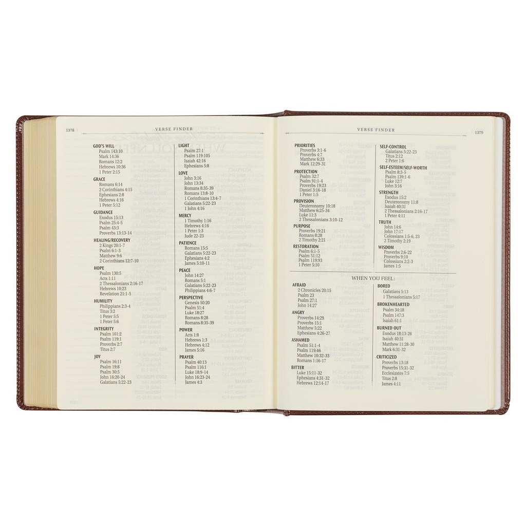 KJV Note-taking Bible Saddle Tan Faux Leather