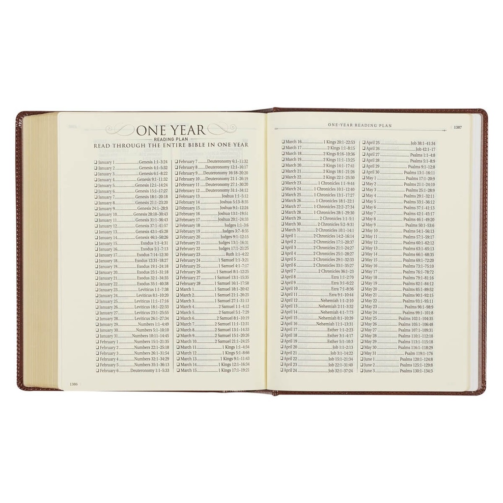 KJV Note-taking Bible Saddle Tan Faux Leather