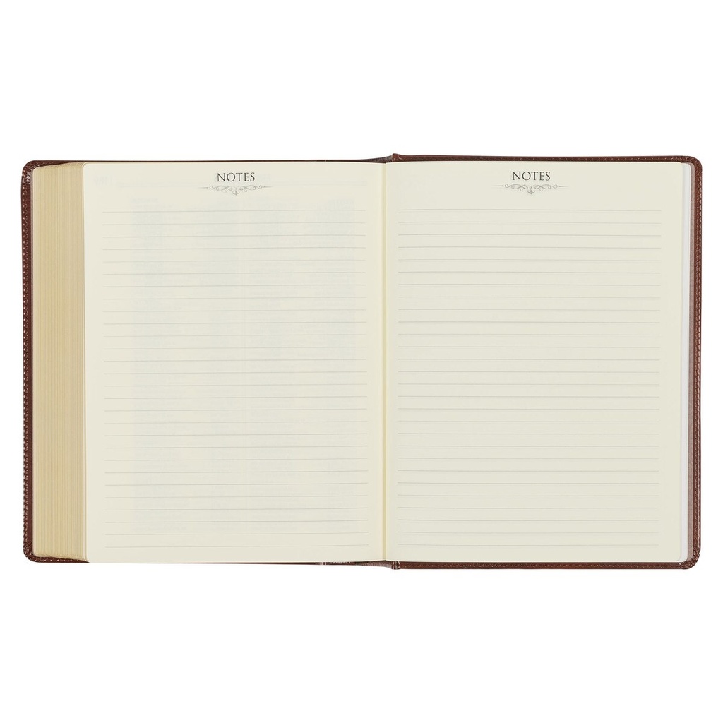 KJV Note-taking Bible Saddle Tan Faux Leather