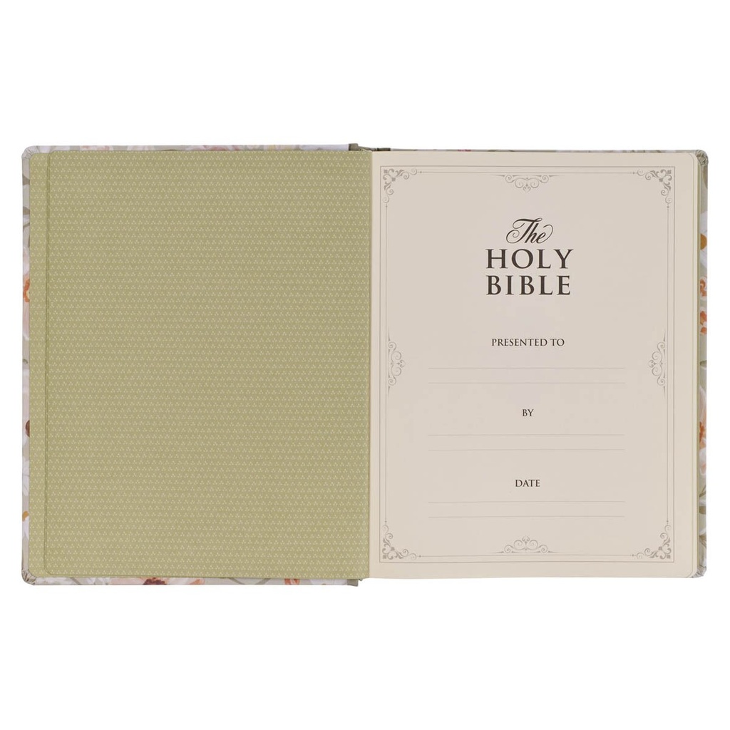 KJV Notetaking Large Print Not My Will Sage Green Floral (01/25)