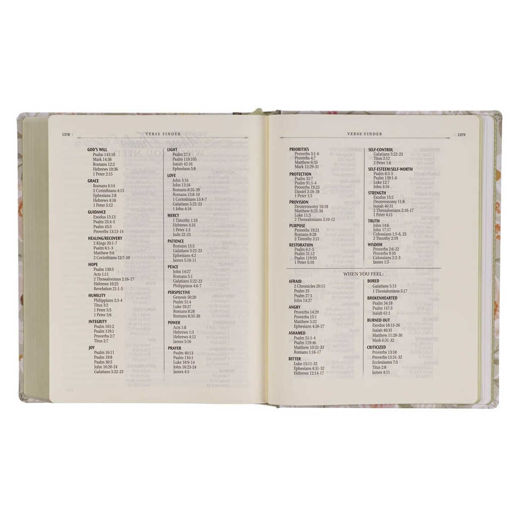 KJV Notetaking Large Print Not My Will Sage Green Floral (01/25)