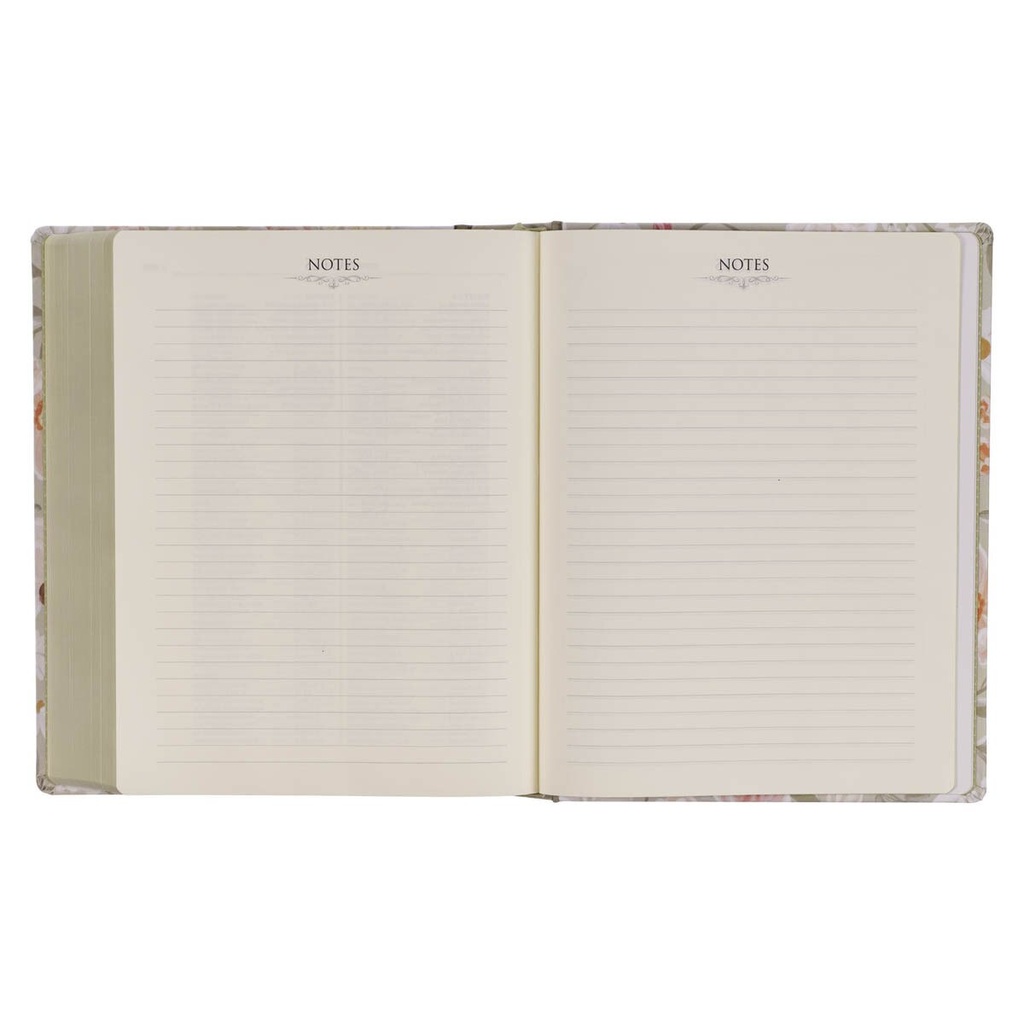 KJV Notetaking Large Print Not My Will Sage Green Floral (01/25)
