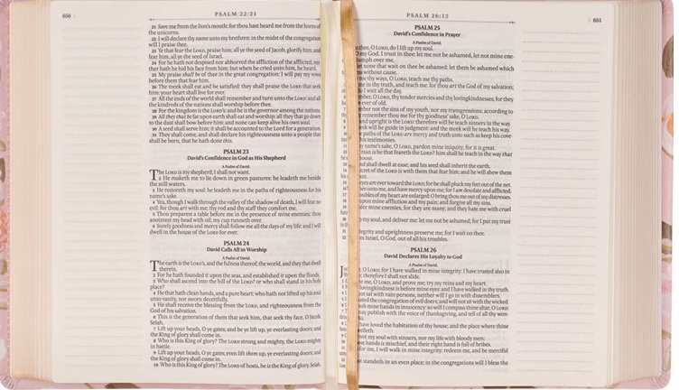 KJV Notetaking Strength & Dignity Peach Floral (01/25)