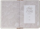 KJV Pocket Bible Ivory White Debossed Zip