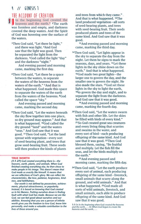 NLT Girls Life Application Study Bible Purple/Teal Flower