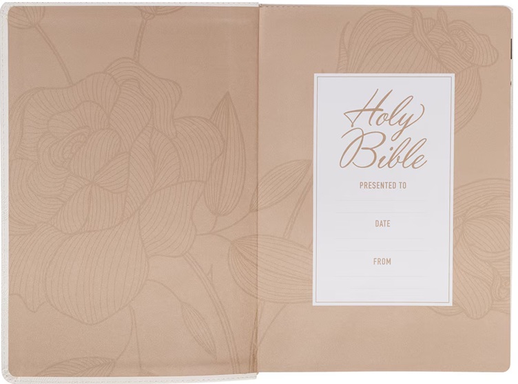 KJV Super Giant Print Bible White Debossed Gold Foil