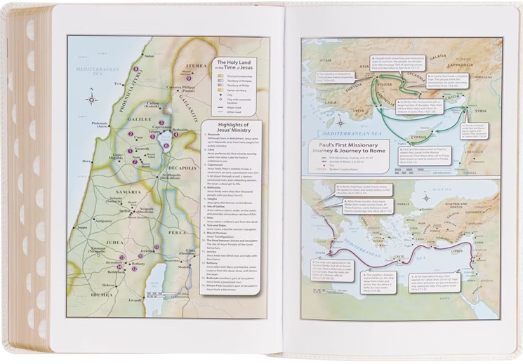 KJV Super Giant Print Bible White Debossed Gold Foil
