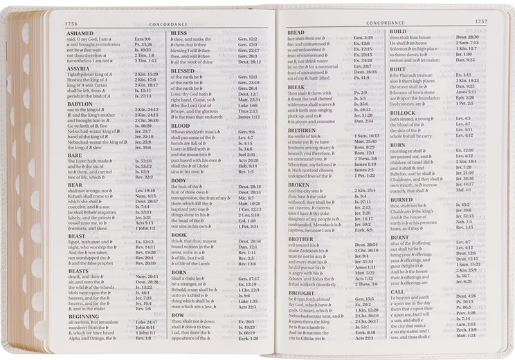 KJV Super Giant Print Bible White Debossed Gold Foil