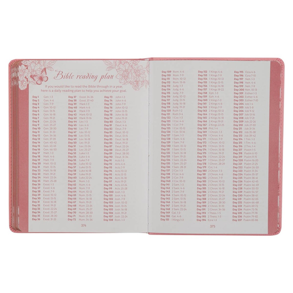 Live Free 366 Devotions Pink Faux Leather