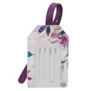 Luggage Tag Strength &  Dignity  Purple Bloom