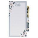 Magentic Notepad Strength & Dignity Blue Floral w/Pen (08/24)
