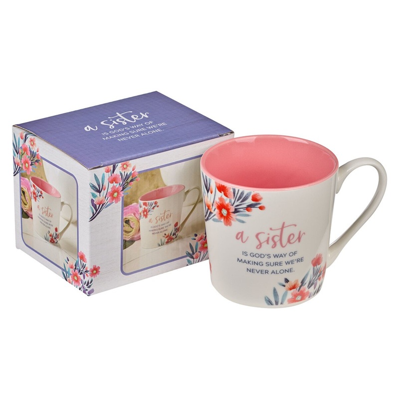 Mug A Sister Is God's Way Pink Floral