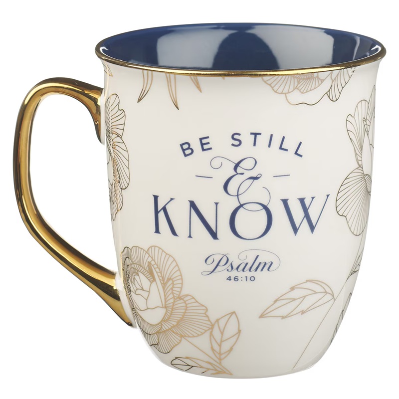 Mug Be Still and Know Blue and Gold (01/25)