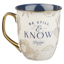 Mug Be Still and Know Blue and Gold (01/25)