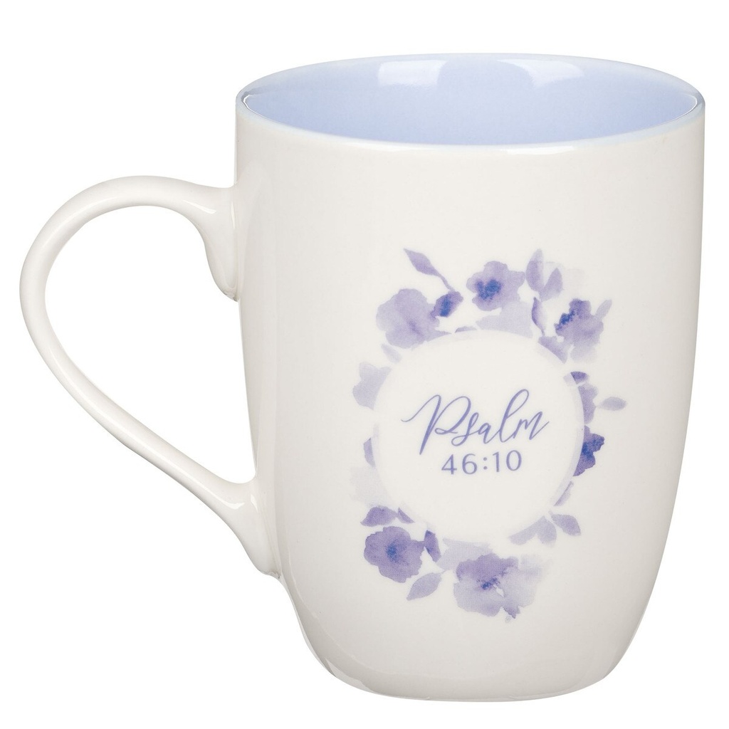 Mug Be Still & Know Blue Blooms