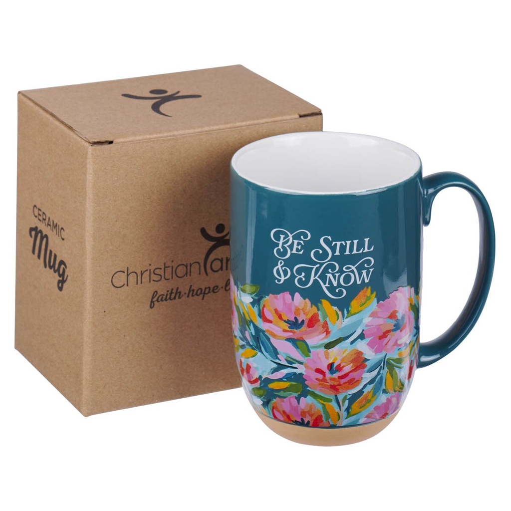 Mug Be Still & Know Blue Floral