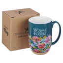 Mug Be Still & Know Blue Floral