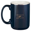 Mug Be Strong and Courageous Joshua 1:9 Navy