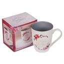 Mug Be Strong And Courageous White/Grey Ceramic