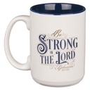 Mug Be Strong In The Lord White/Navy Blue