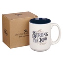Mug Be Strong In The Lord White/Navy Blue