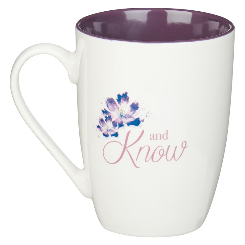 Mug Be Still Purple Flower