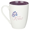 Mug Be Still Purple Flower