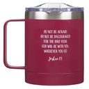Mug Camp Be Strong & Courageous Berry Stainless Steel