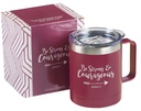 Mug Camp Be Strong & Courageous Berry Stainless Steel