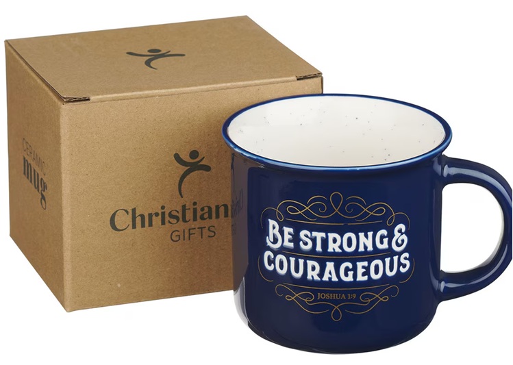 Mug Camp Style Strong & Courageous Blue (01/25)