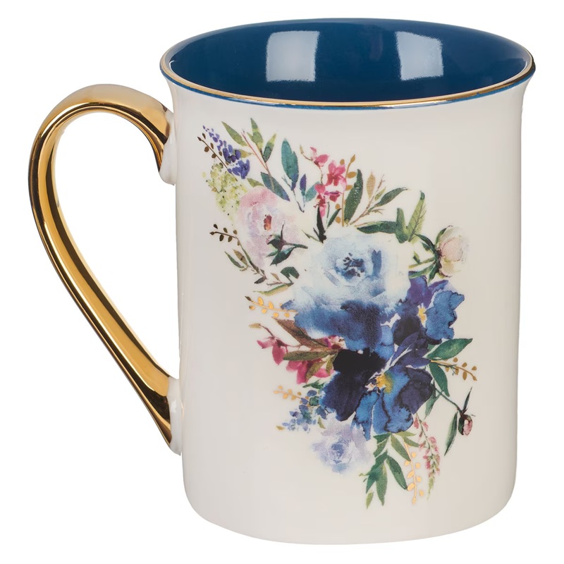 Mug Far More Precious Than Rubies White/Blue