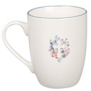 Mug Floral Cross White