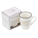 Mug For I Know The Plans White/Black/Gold Jeremiah 29:11