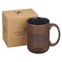 Mug Ceramic Man Of God Brown/Black