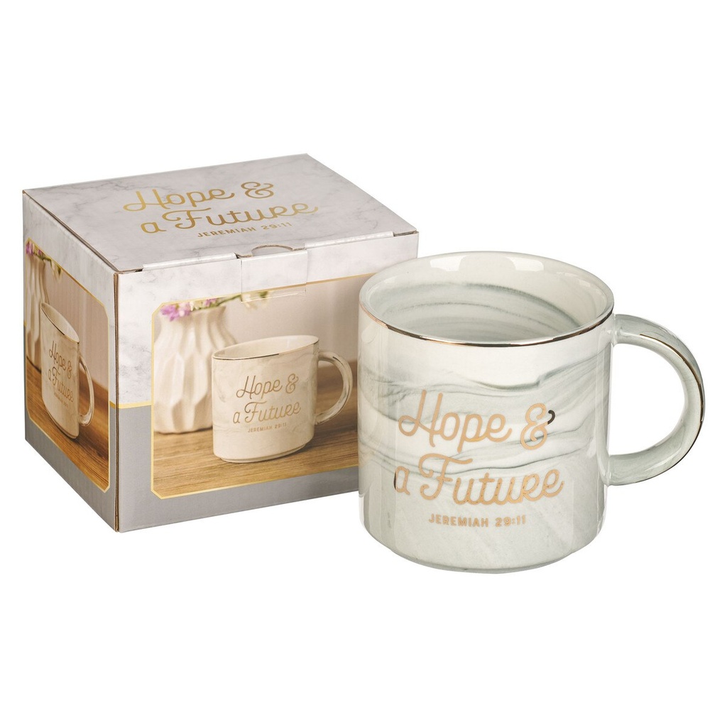 Mug Hope & A Future White/Gold